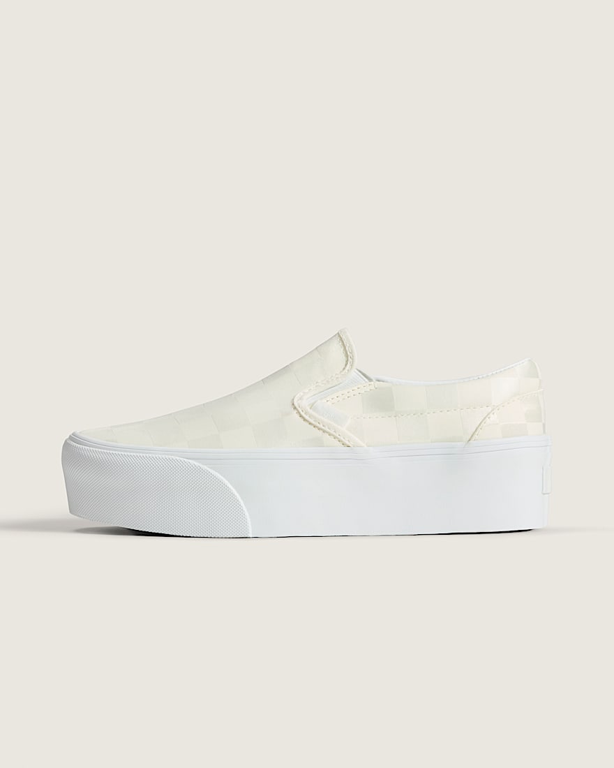 Classic Slip-On Stackform Checkerboard Shoe - 1