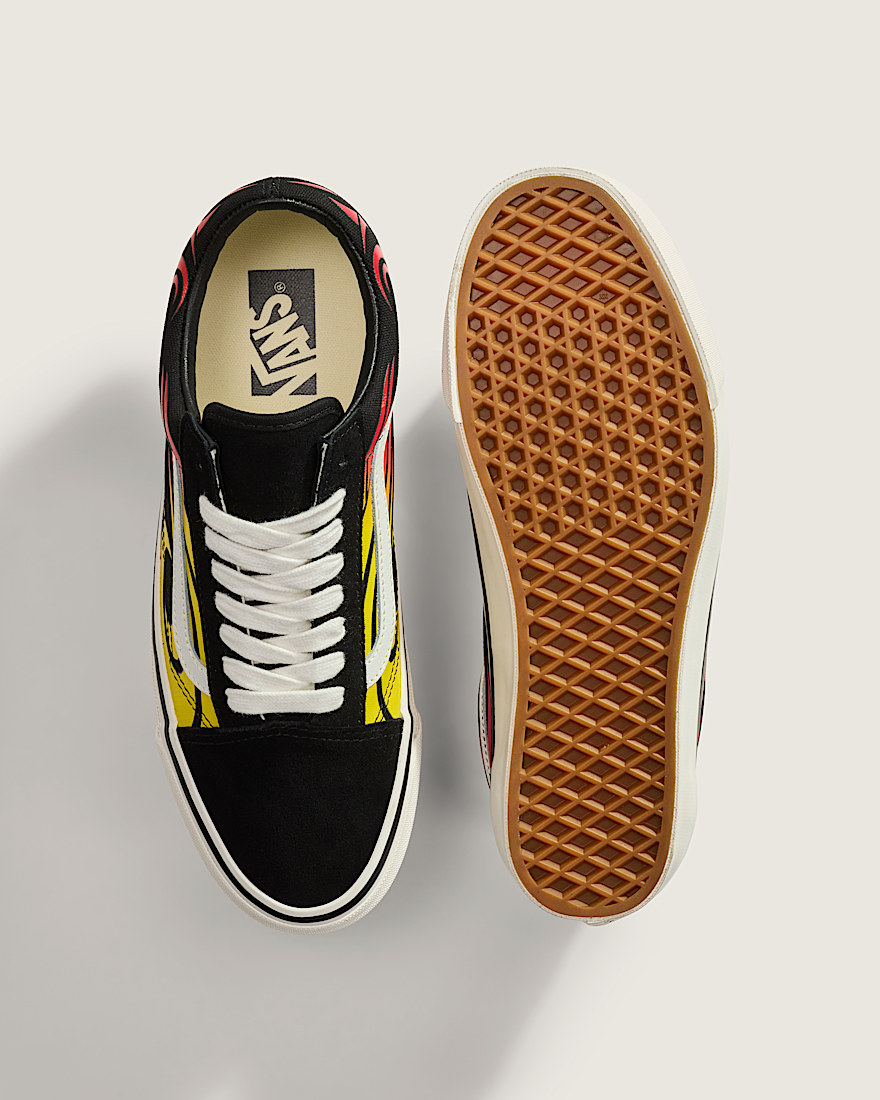 Vans Old Skool Flame Banana Black Shoes | eBay