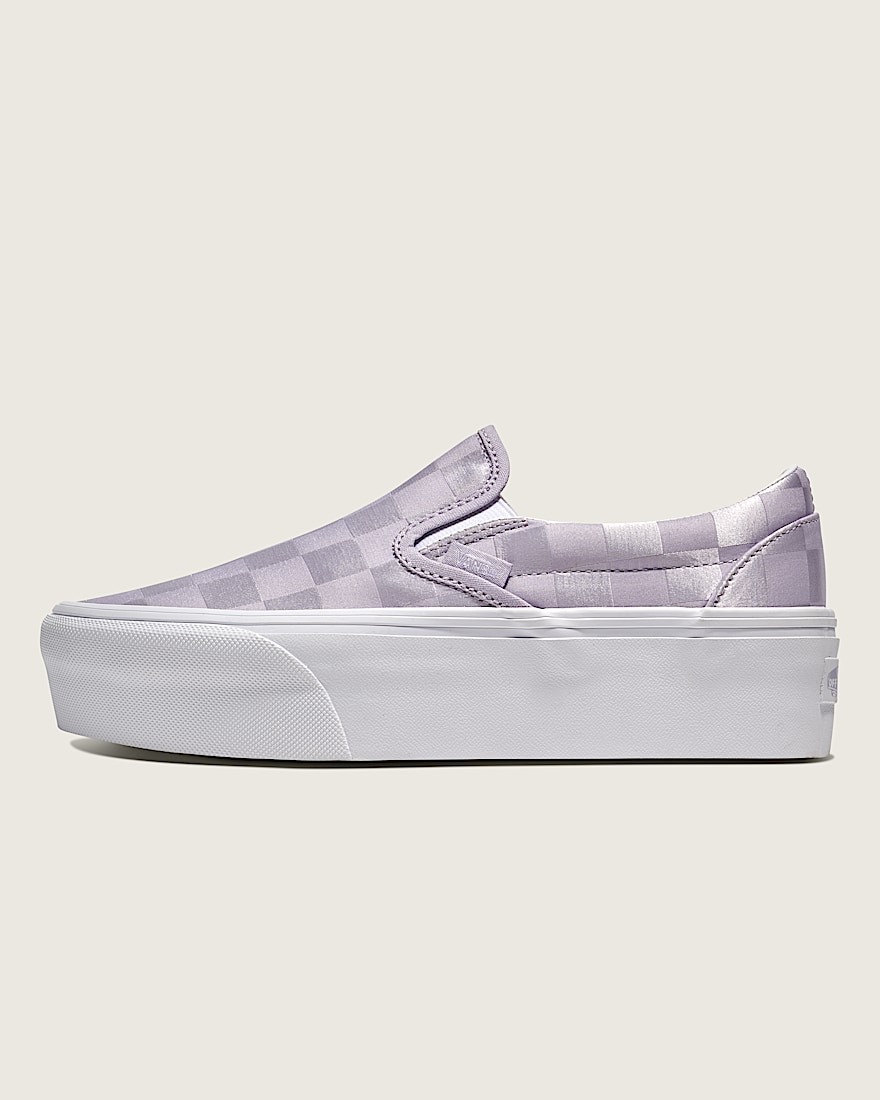 Classic Slip-On Stackform Checkerboard Shoe - 1
