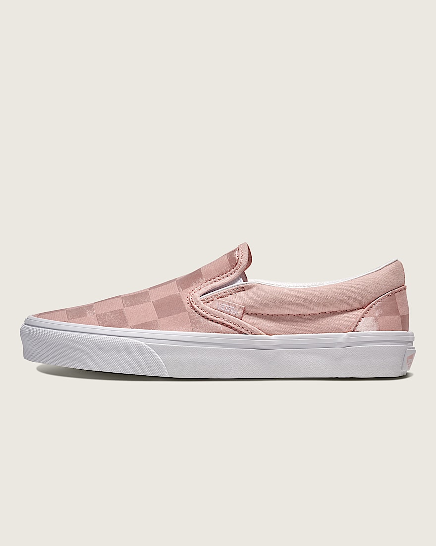 Classic Slip-On Checkerboard Satin Shoe - 1