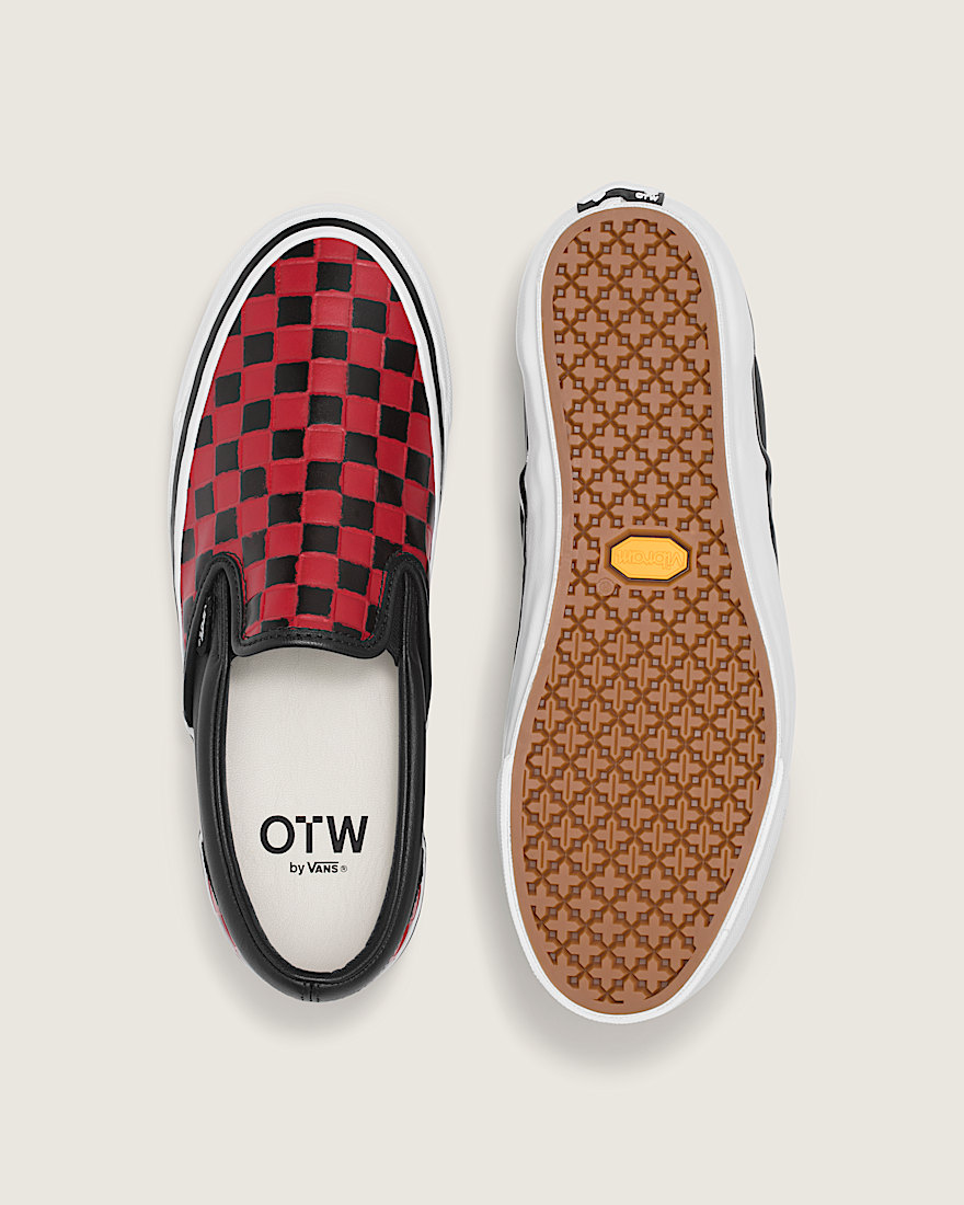 OTW Leather Checkerboard Slip-On 98 Vibram