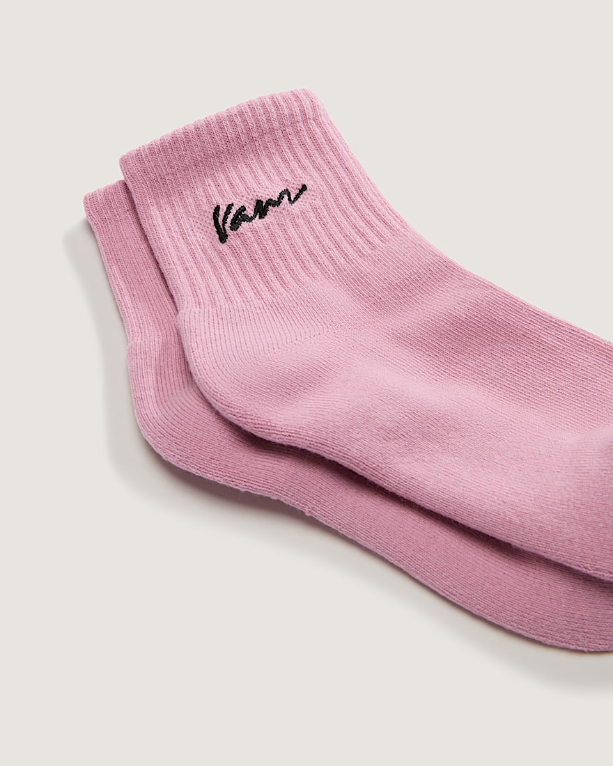 Kids Classic Script Half Crew Socks 6-Pack
