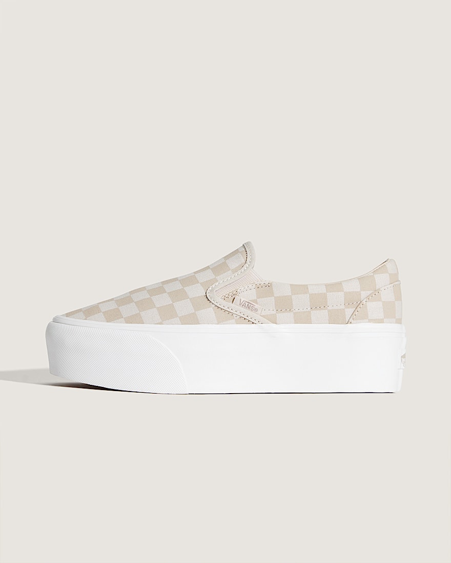 Classic Slip-On Stackform Checkerboard Shoe - 1