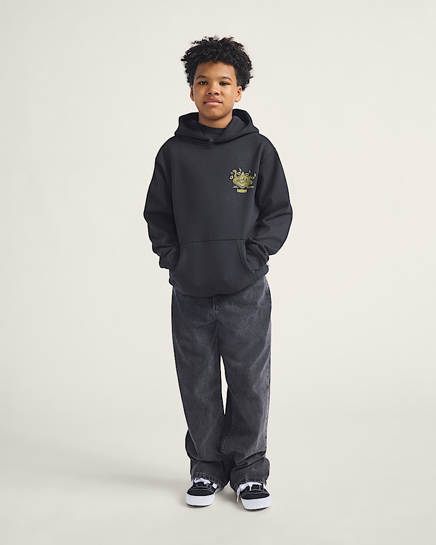 Big Kids Scratched Records Pullover Hoodie