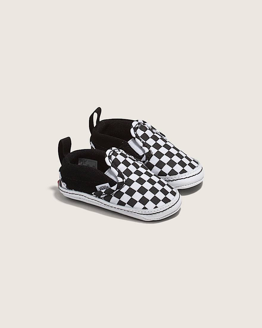 Infant Slip-On V Checkerboard Crib Shoe