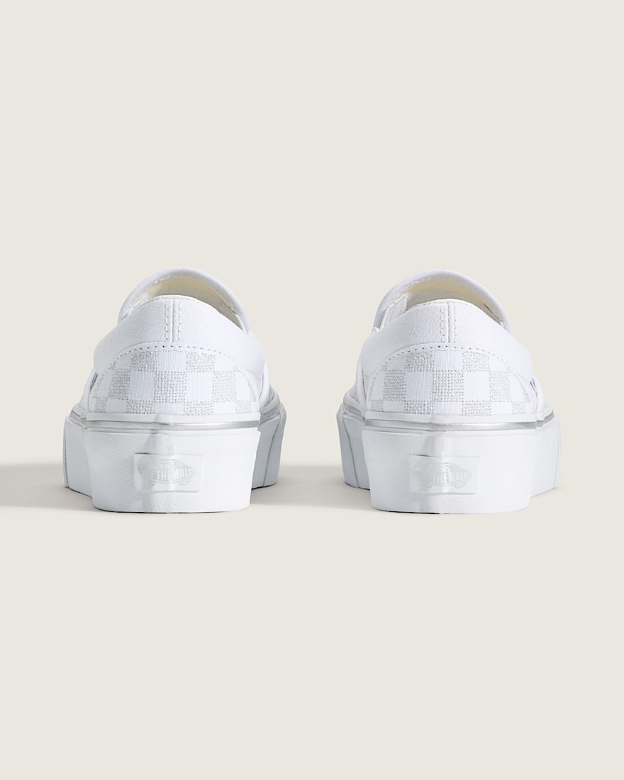 Classic Slip-On Platform Checkerboard Shoe