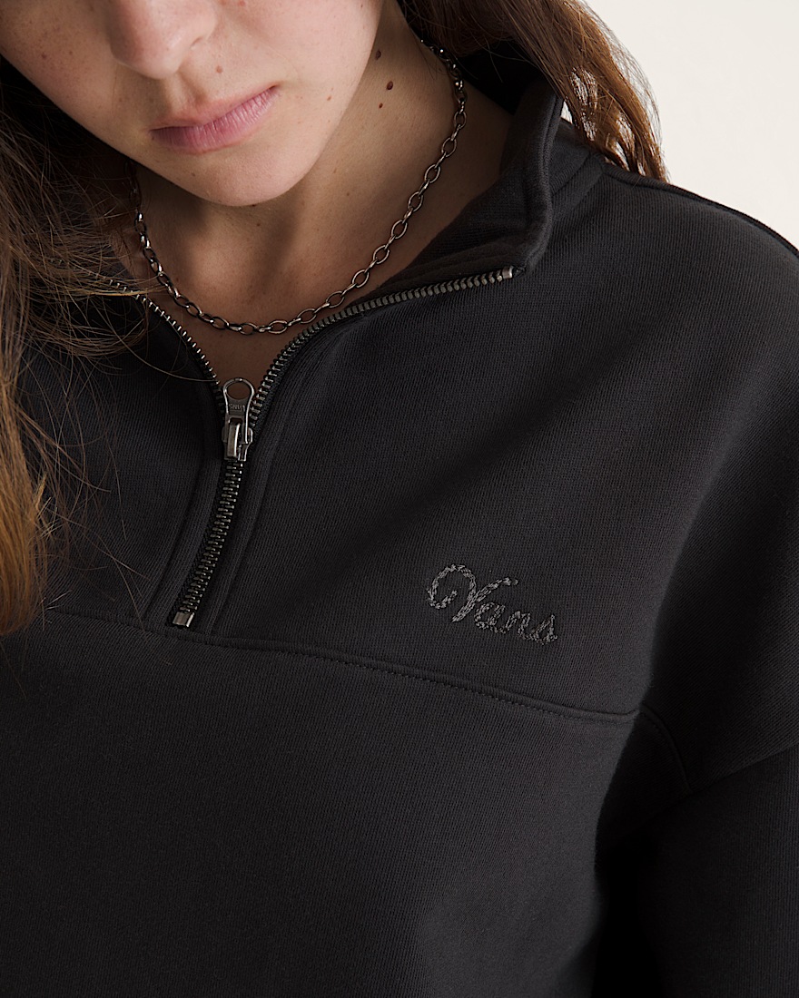 Script Logo Mock Neck Sweatshirt