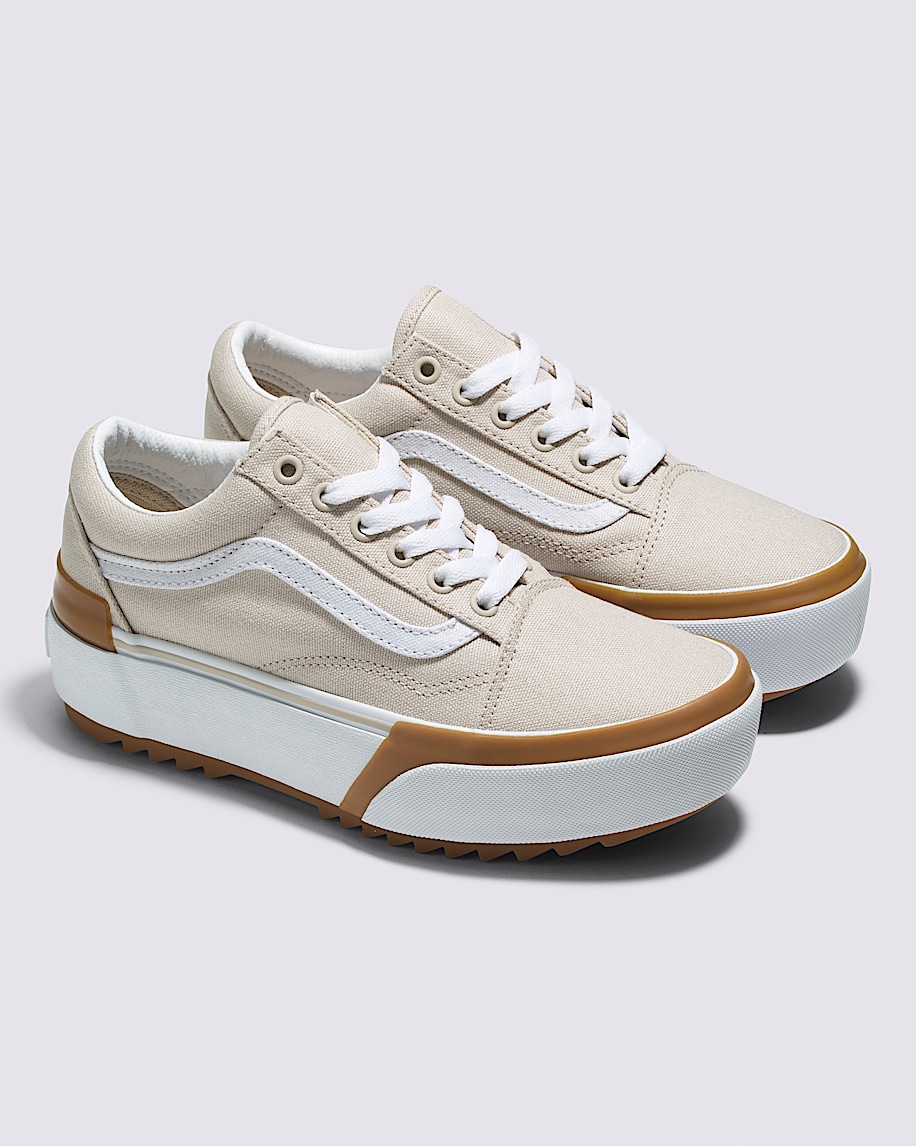 Old Skool Stacked Canvas Shoe VANS French Oak Beige ALT1