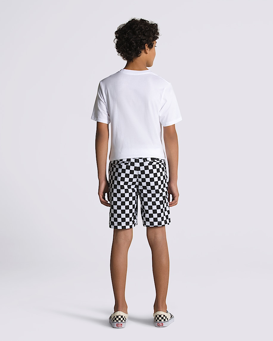 Kids Range Elastic Waist Shorts VANS Black  White ALT1
