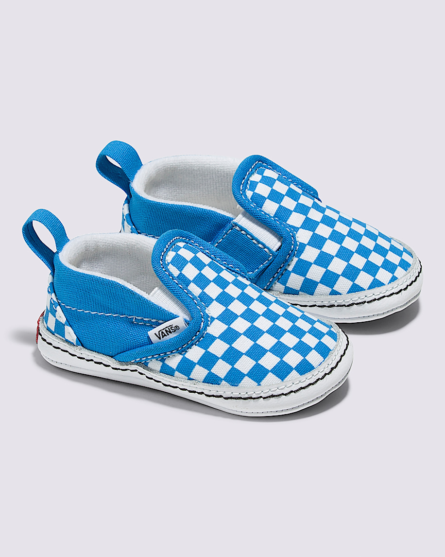 Infant Classic SlipOn V Crib Checkerboard Shoe VANS Checkerboard Brilliant Blue ALT1