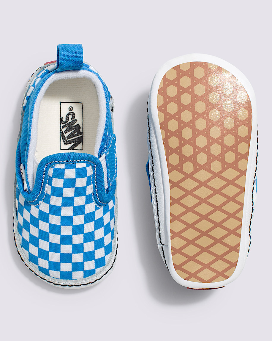 Infant Classic SlipOn V Crib Checkerboard Shoe VANS Checkerboard Brilliant Blue ALT2