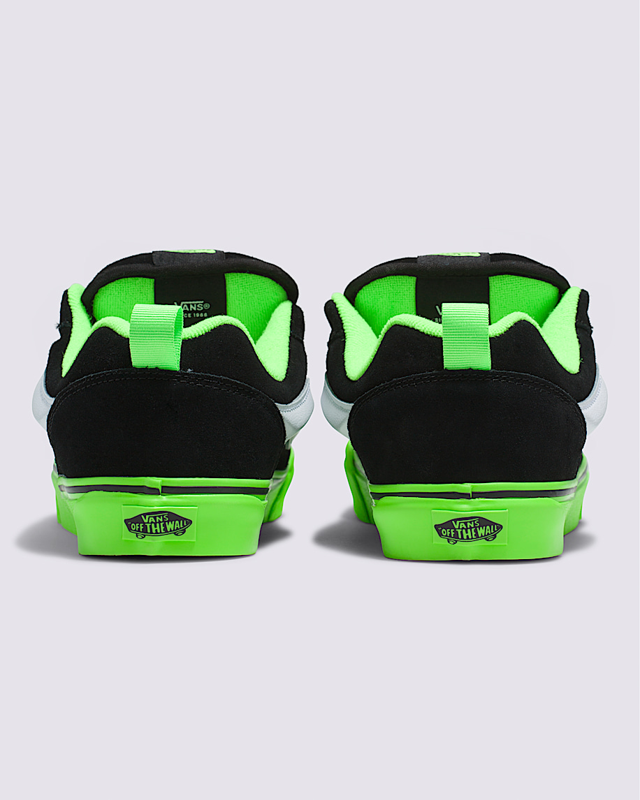 Knu Skool Shoe VANS Black  Neon Green ALT3
