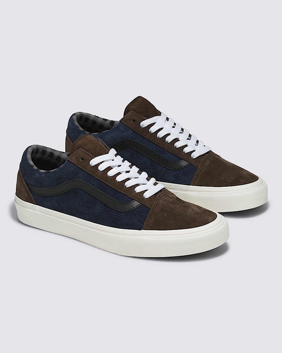 Old Skool Suede Shoe VANS Navy Blue  Brown ALT1