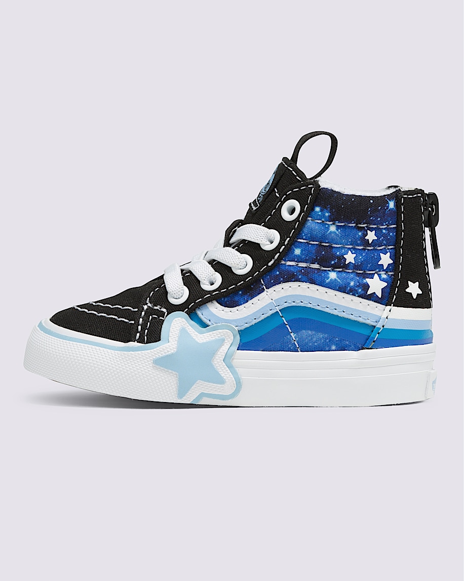Toddler Sk8Hi Zip Star Shoe VANS Black  Blue HERO