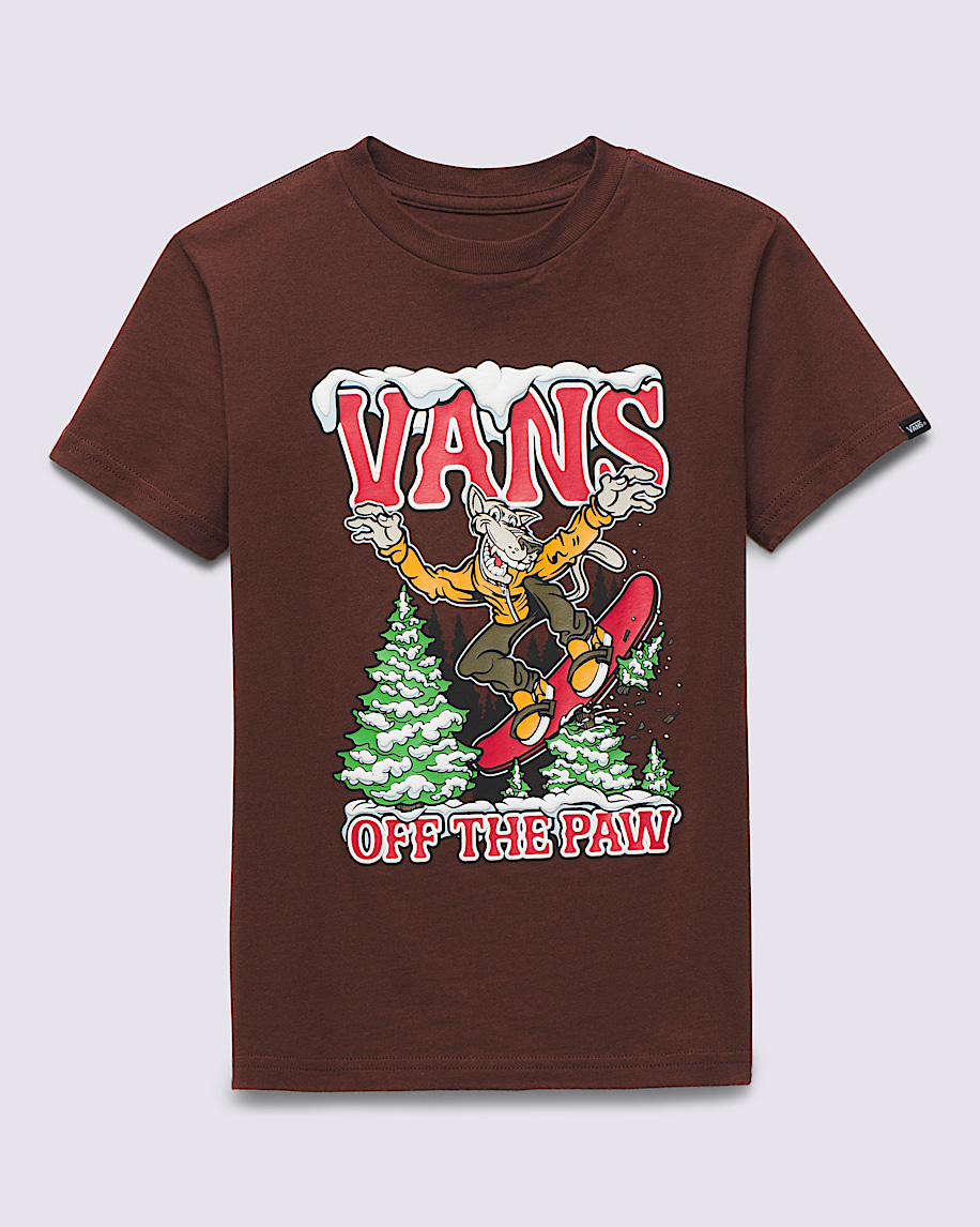Kids Paw TShirt VANS Bitter Chocolate Brown HERO
