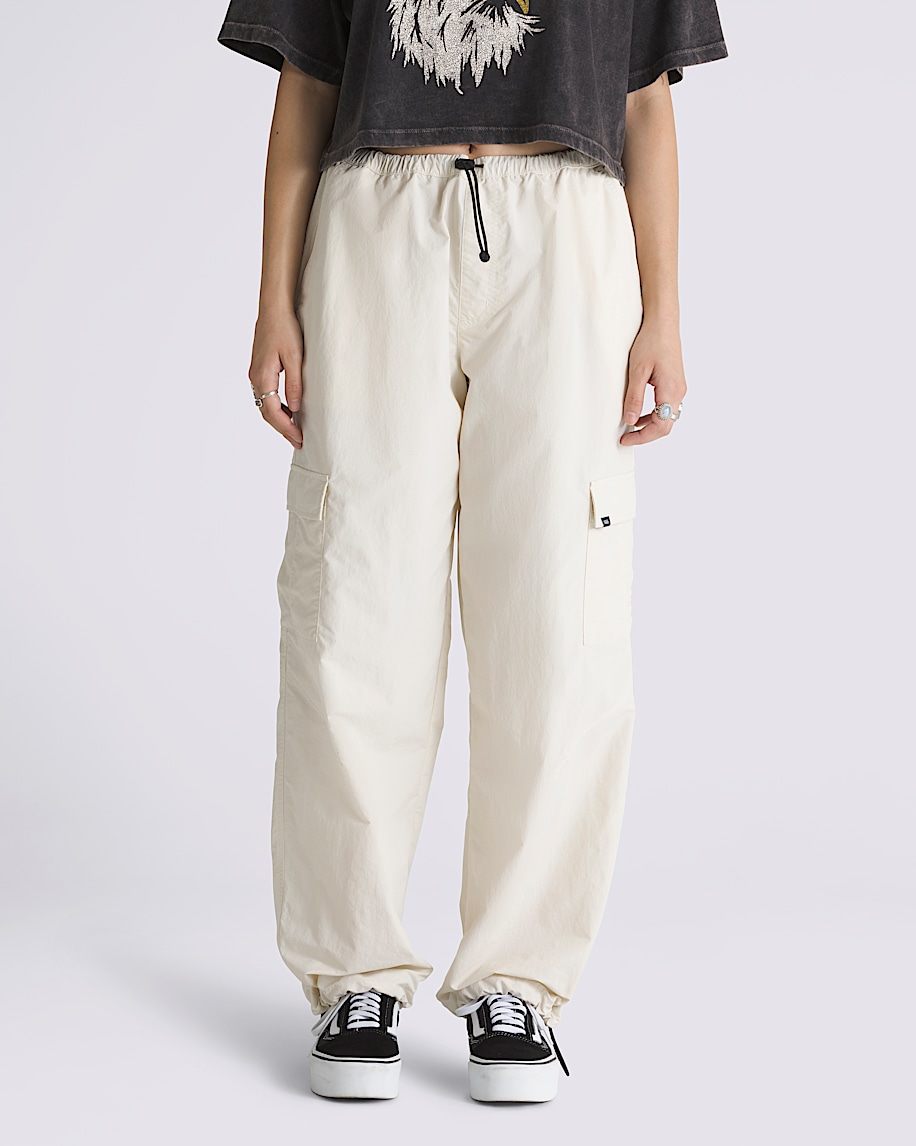 Riley Cargo Parachute Pants VANS Turtledove White HERO