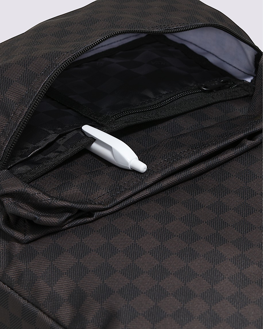 Old Skool Checkerboard Backpack VANS Checkerboard Black  Charcoal Grey ALT2
