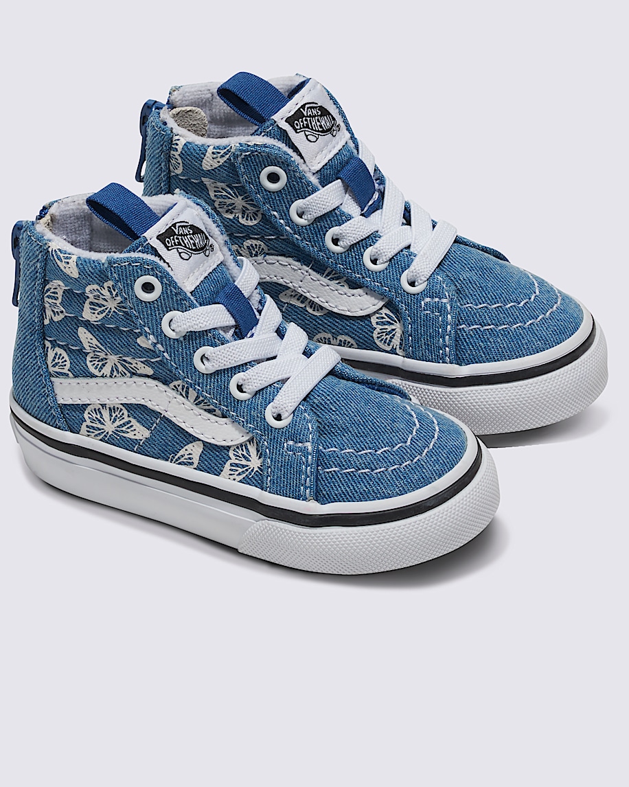 Toddler Sk8Hi Zip Denim Shoe VANS Blue ALT1