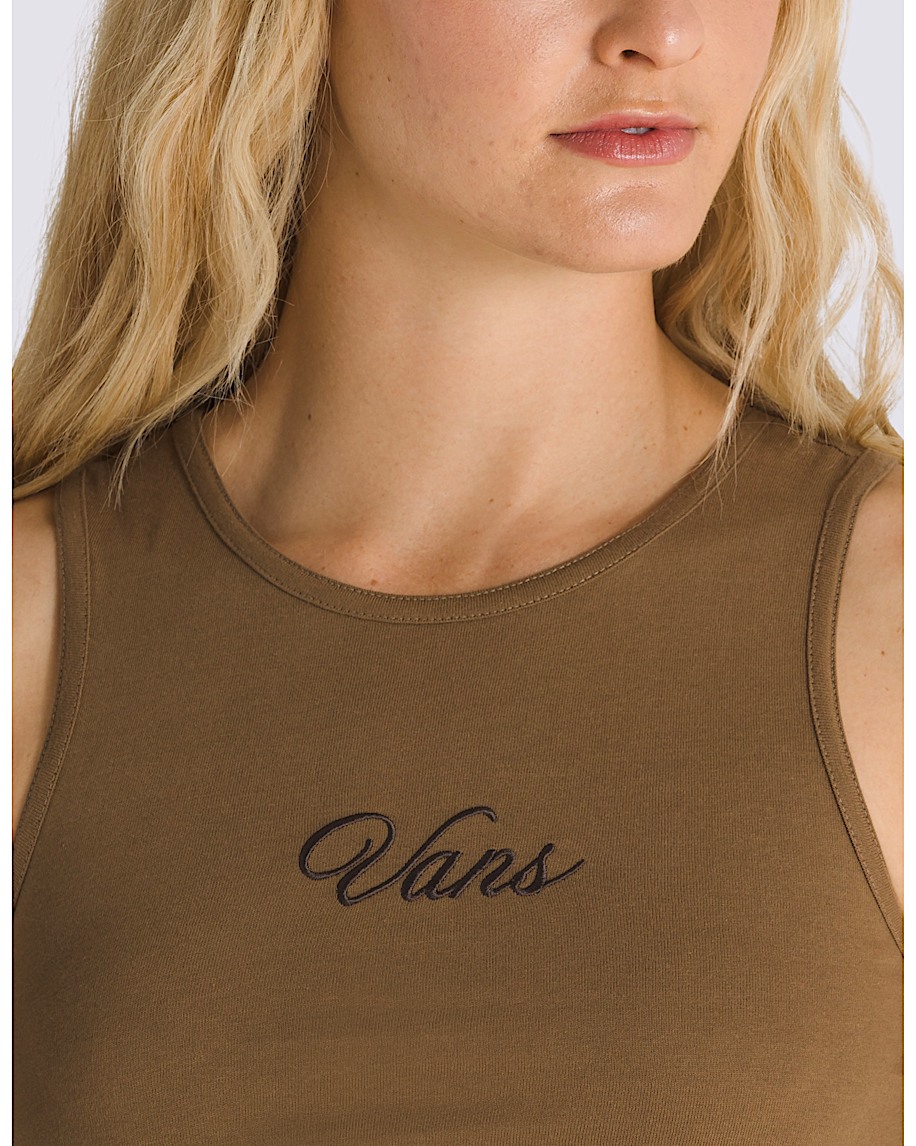 Small Staple Fitted Crop Tank Top - 4