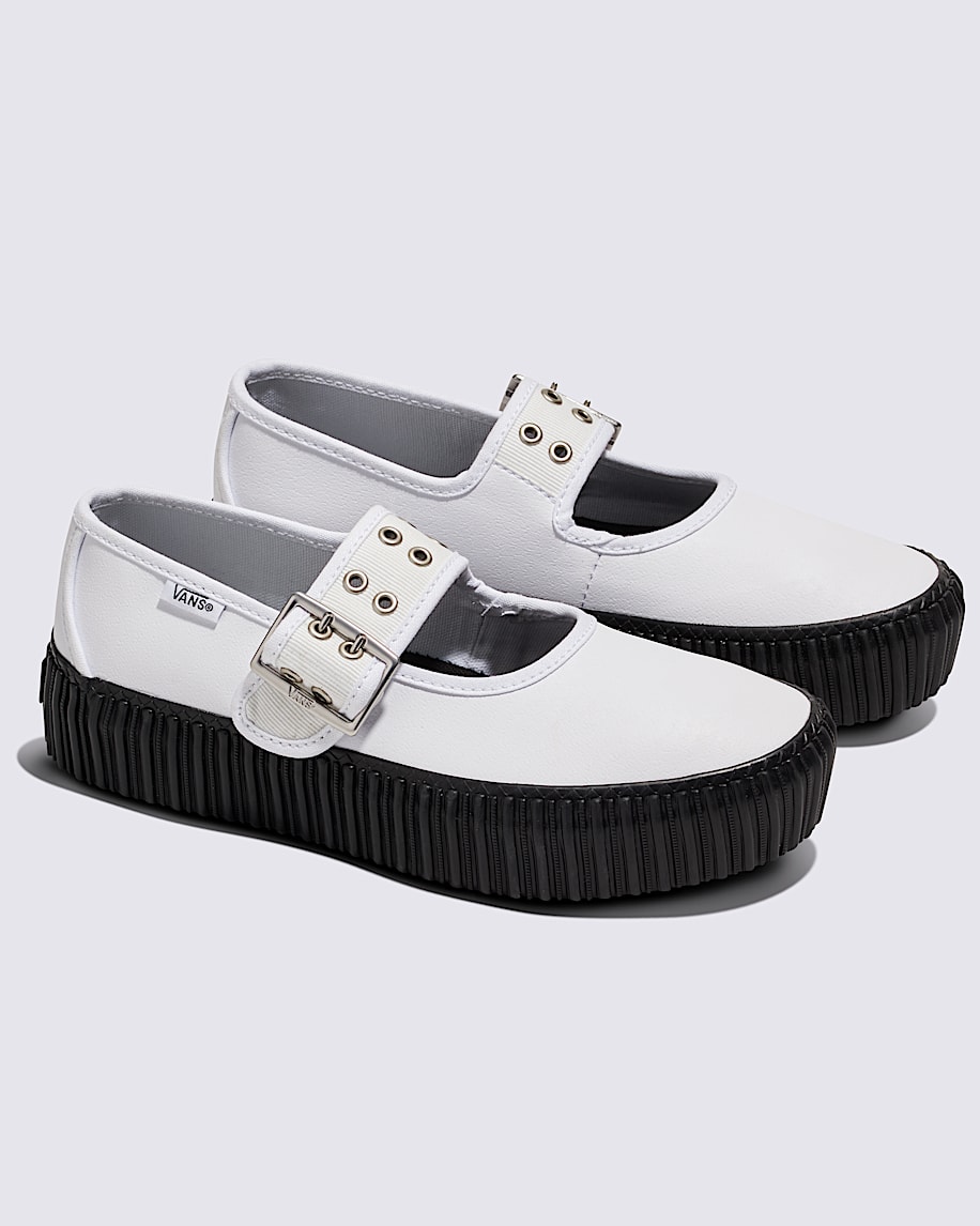 Mary Jane Creeper Shoe VANS Grunge Ballet White ALT1