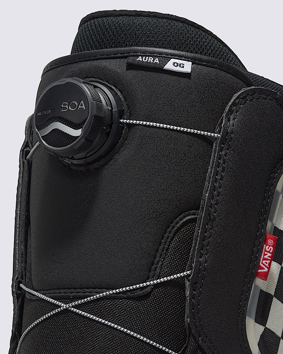 Aura OG Checkerboard Snowboard Boot in Black / White | Vans