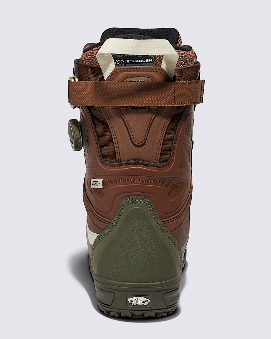 Womens Viaje Range Edition X Hana Beaman Snowboard Boot VANS Brown  Grape Leaf Green ALT4