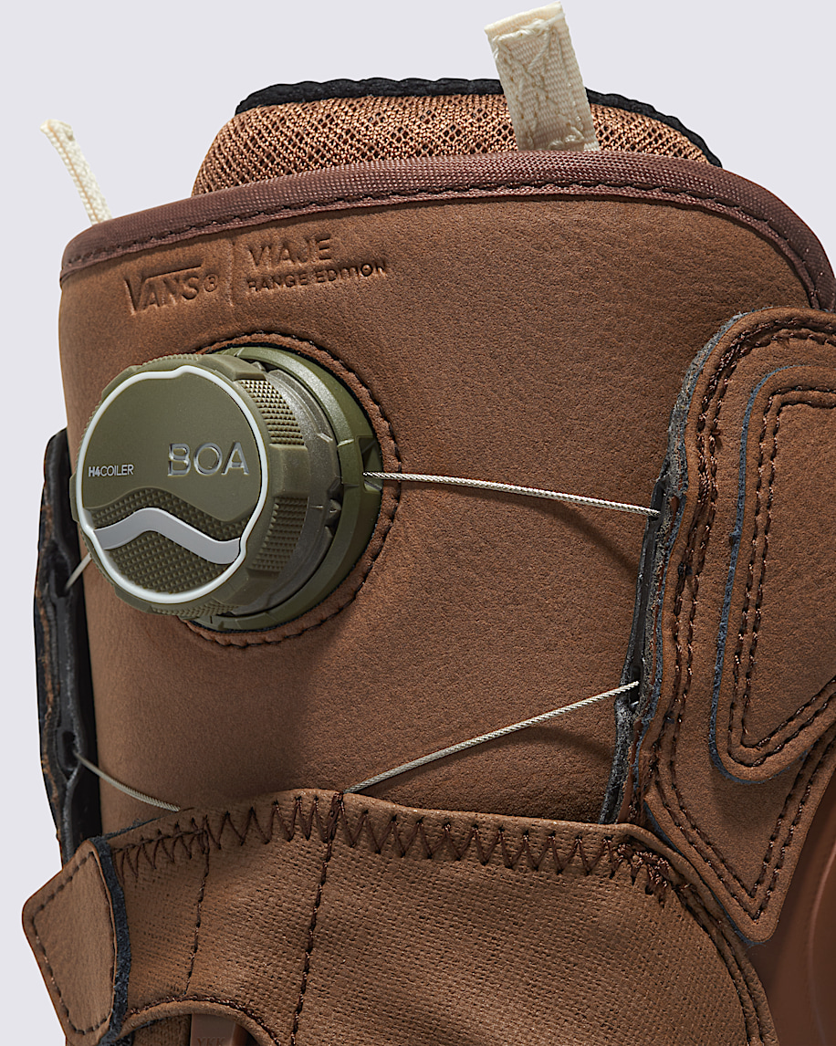 Womens Viaje Range Edition X Hana Beaman Snowboard Boot VANS Brown  Grape Leaf Green ALT7