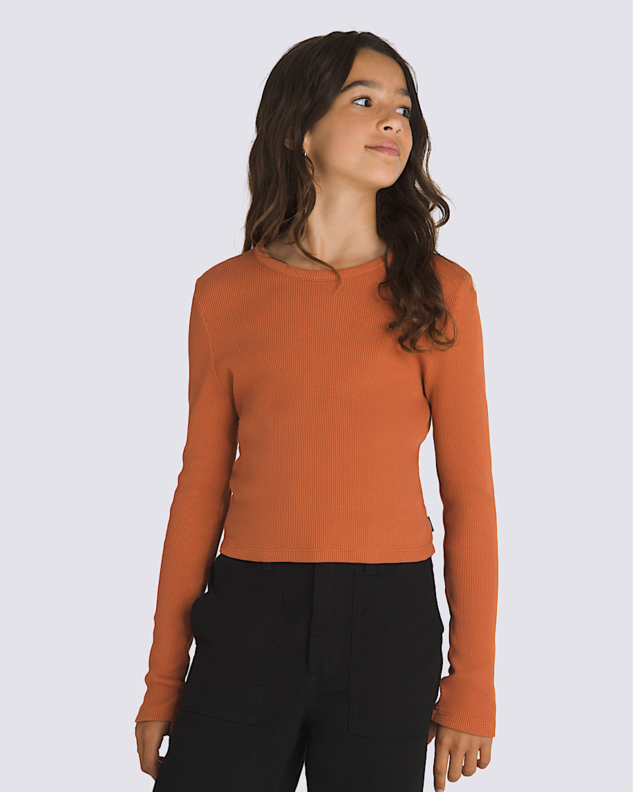 Kids Drew Rib Long Sleeve Top - 2