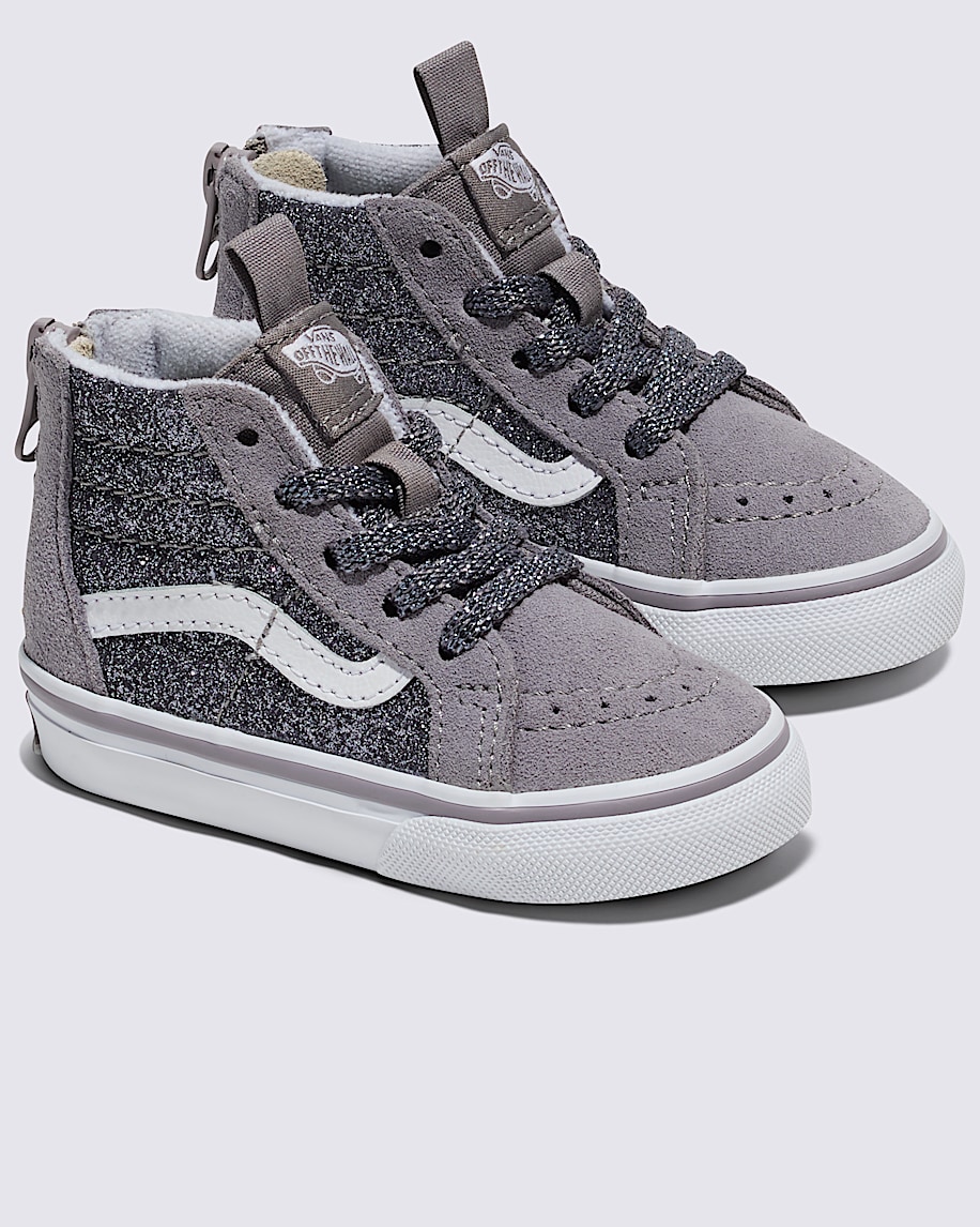 Hy Toddler Sk8-Hi Zip Shoe en Gunmetal Grey | Vans CA