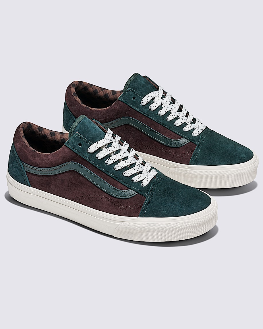 Old Skool Suede Shoe VANS Scarab Green  Brown ALT1
