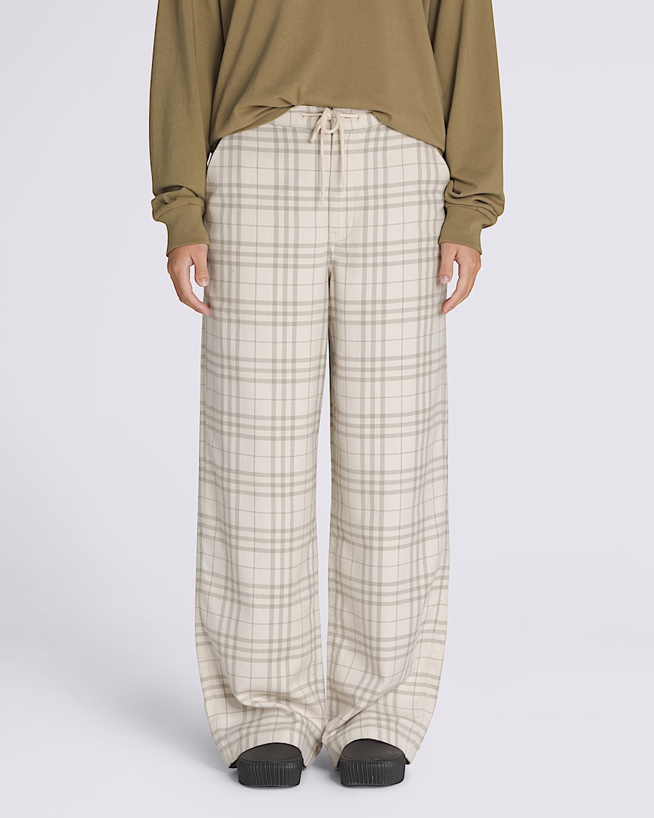 Cyrus Plaid Pants VANS Oatmeal Beige HERO