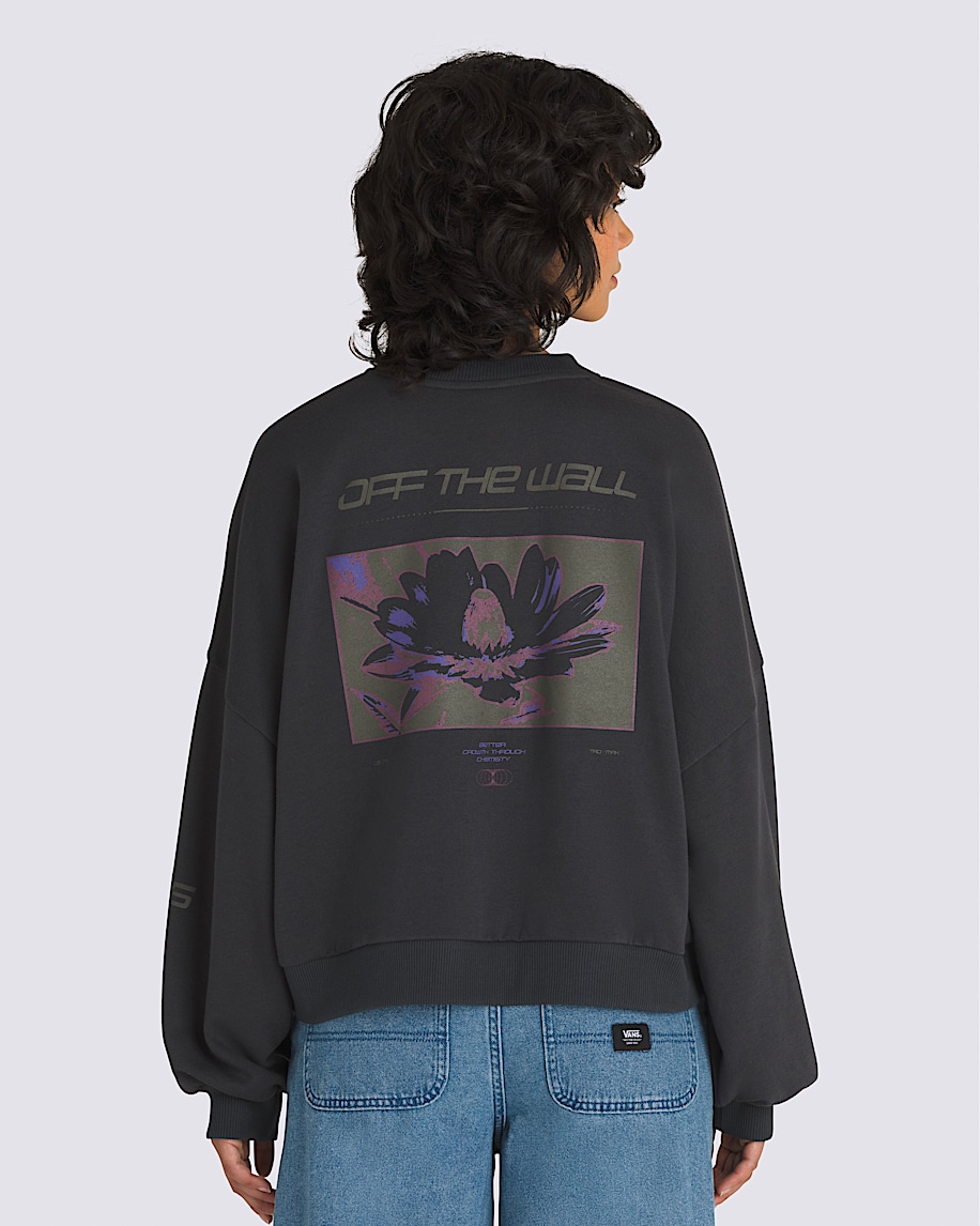 Blossom Loose Crew Sweatshirt VANS Black HERO