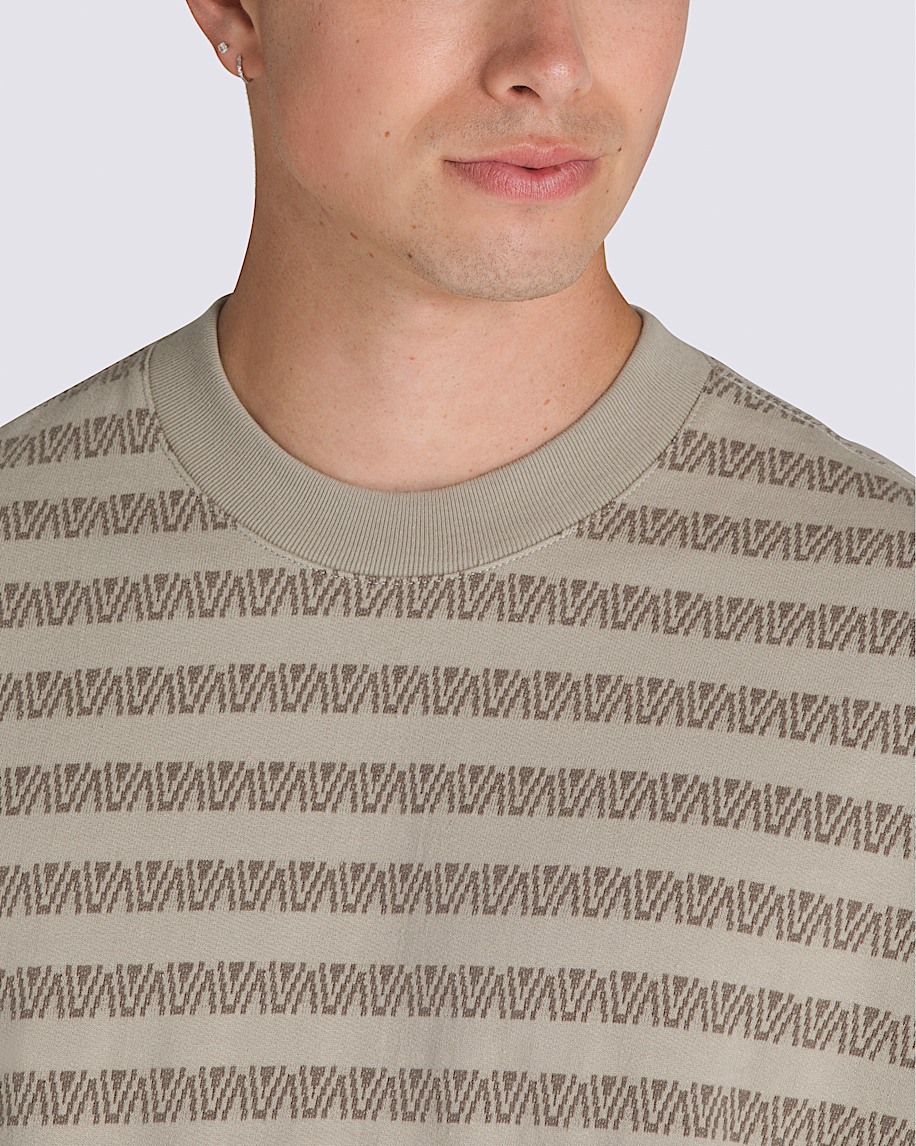 Palmer Jacquard Knit TShirt VANS London Fog Beige ALT3