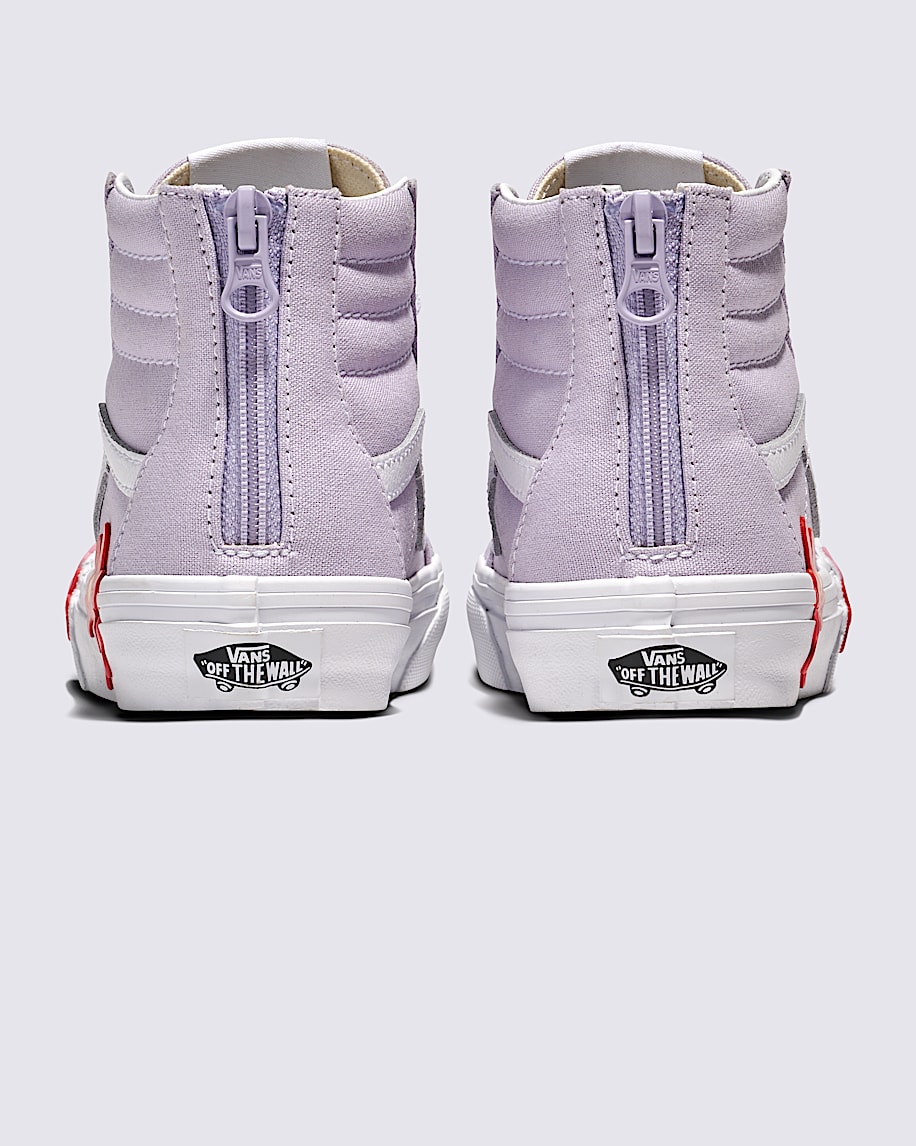 Little Kids Sk8HiZip Flower Shoe VANS Evening Haze Purple ALT3