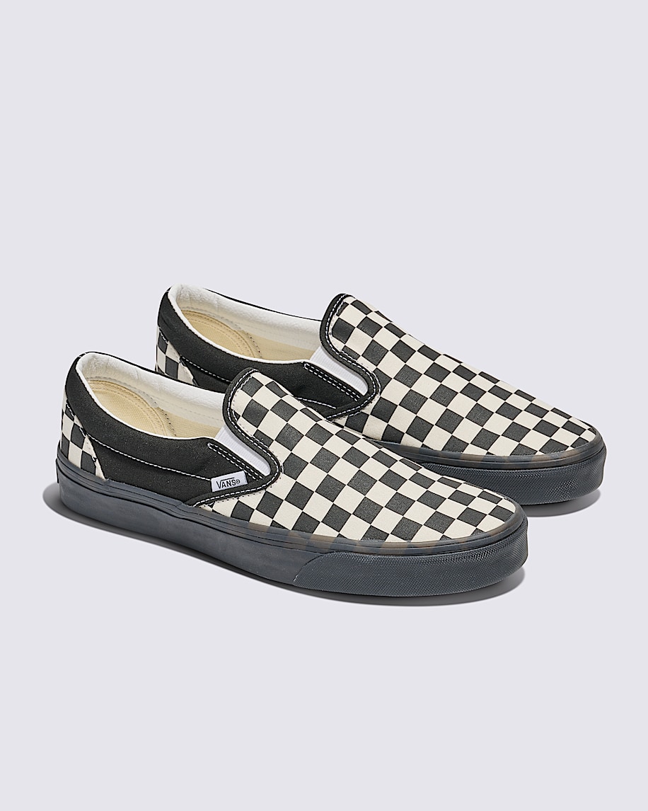 Classic SlipOn Checkerboard Shoe VANS Checkerboard White  Black ALT1