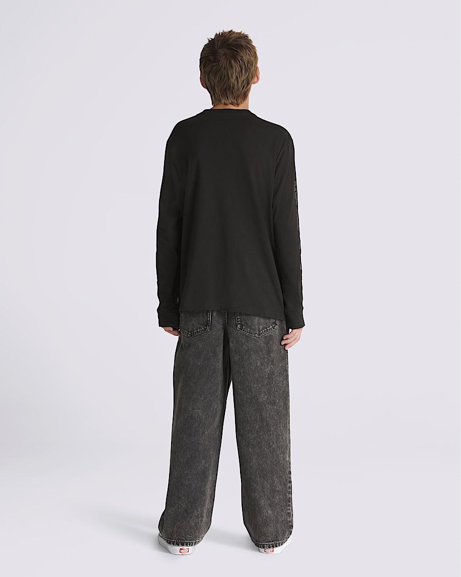 Kids Check5 Baggy Denim Pants VANS Stonewash Black ALT2