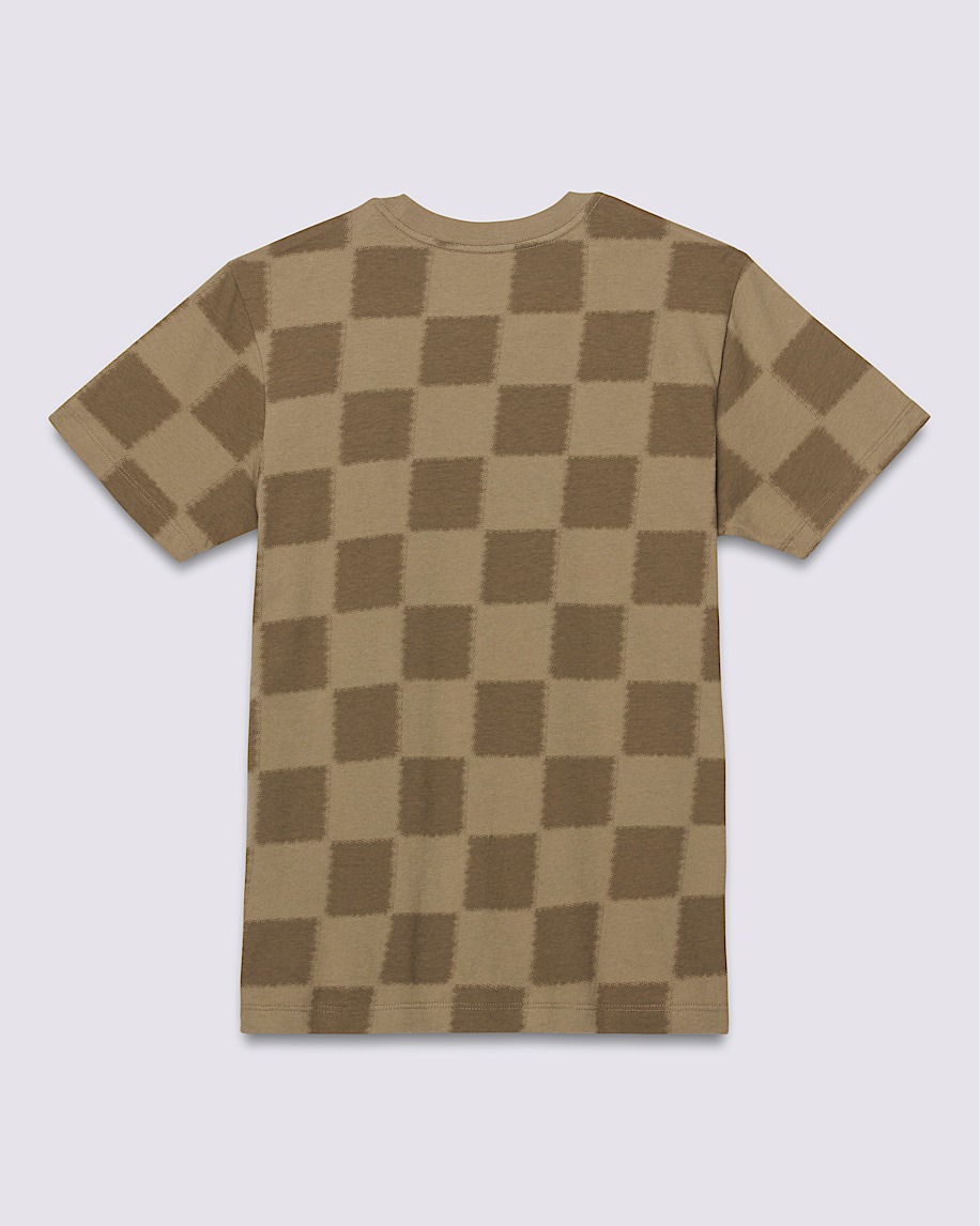 Checkerboard Burn TShirt VANS Gothic Olive Brown FLATLAY
