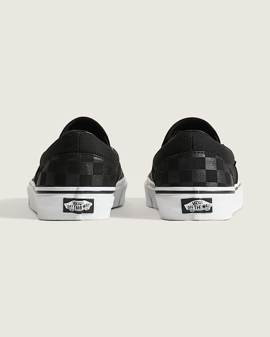 Classic SlipOn Checkerboard Shoe VANS Checkerboard Black  Black ALT3