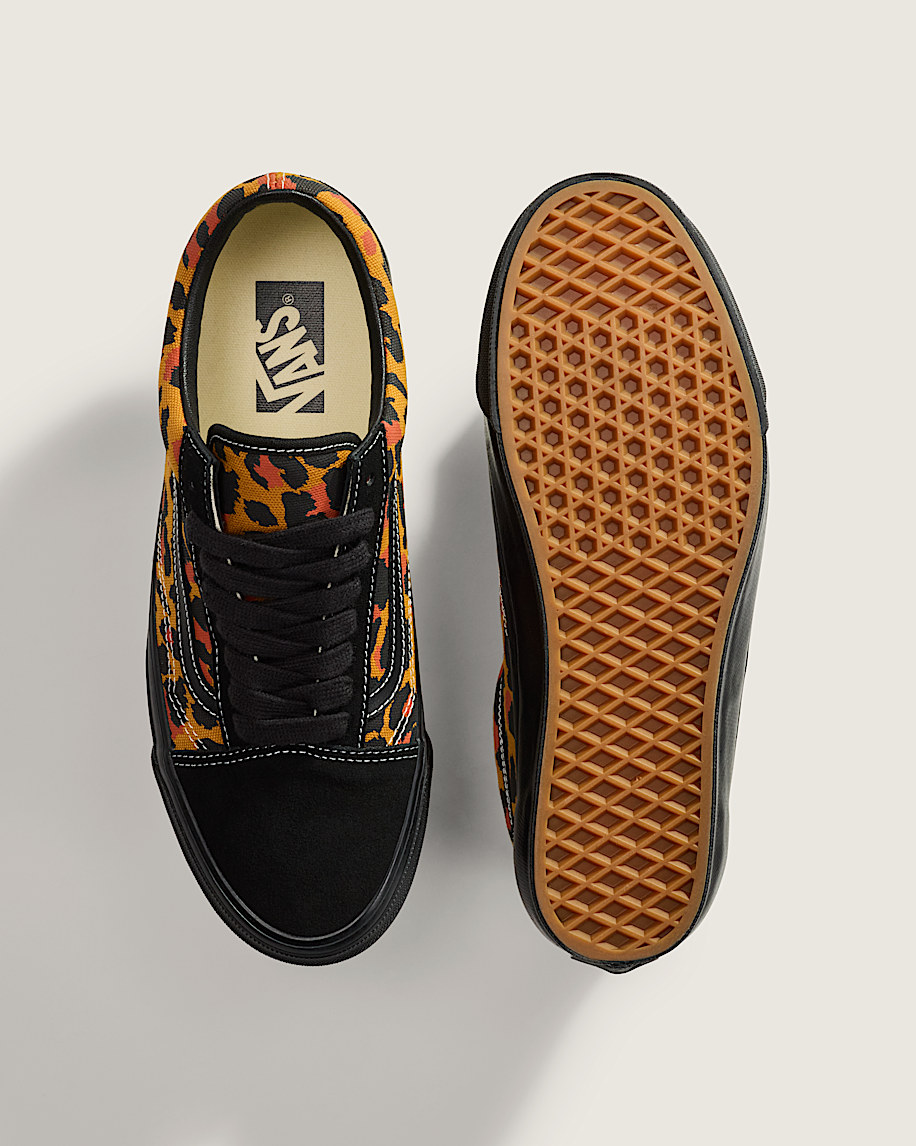 Premium Old Skool Shoe VANS Leopard Orange  Black ALT4