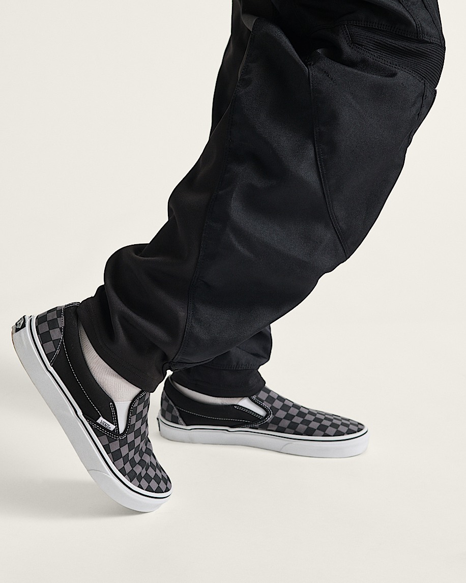 Classic SlipOn Checkerboard Shoe VANS Checkerboard Black  Pewter Grey ALT2