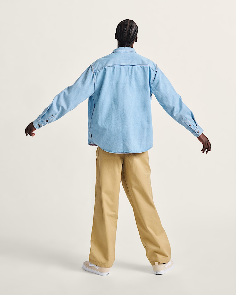 Palmhill Denim Long Sleeve Shirt VANS Light Rinse Blue ALT2