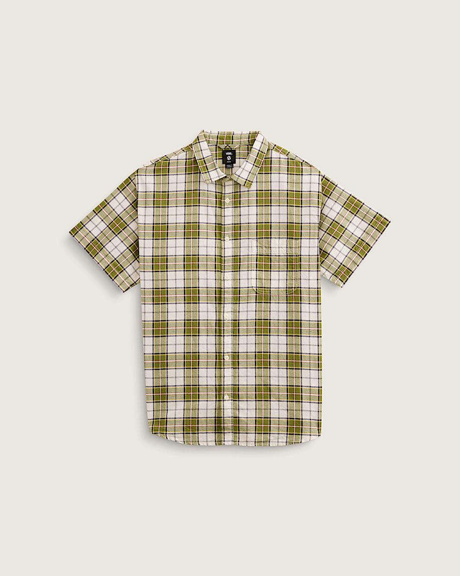 Lawson Solid Woven Shirt VANS Marshmallow White  Olive Green HERO