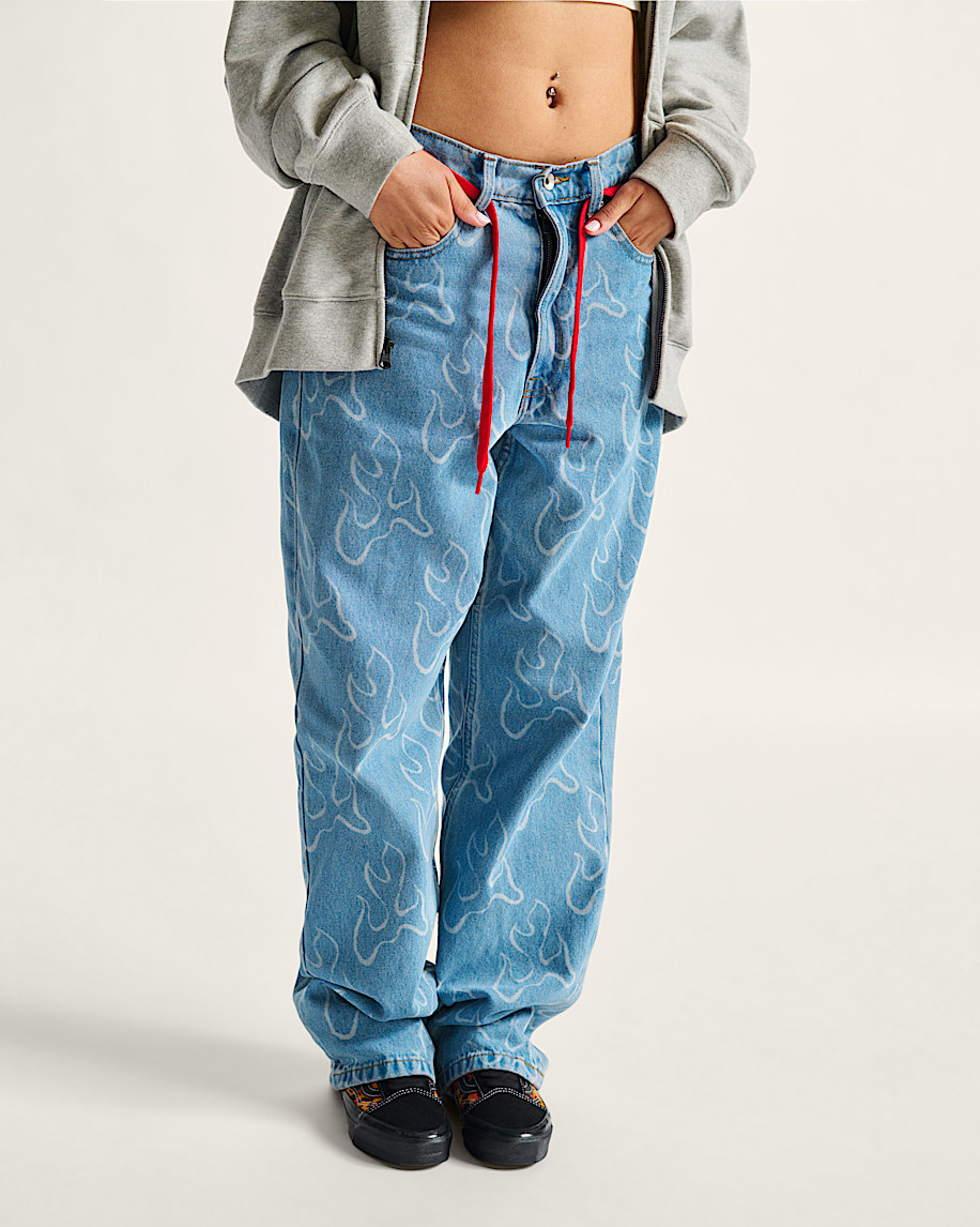 Check-5 Blaze Loose Denim Pants