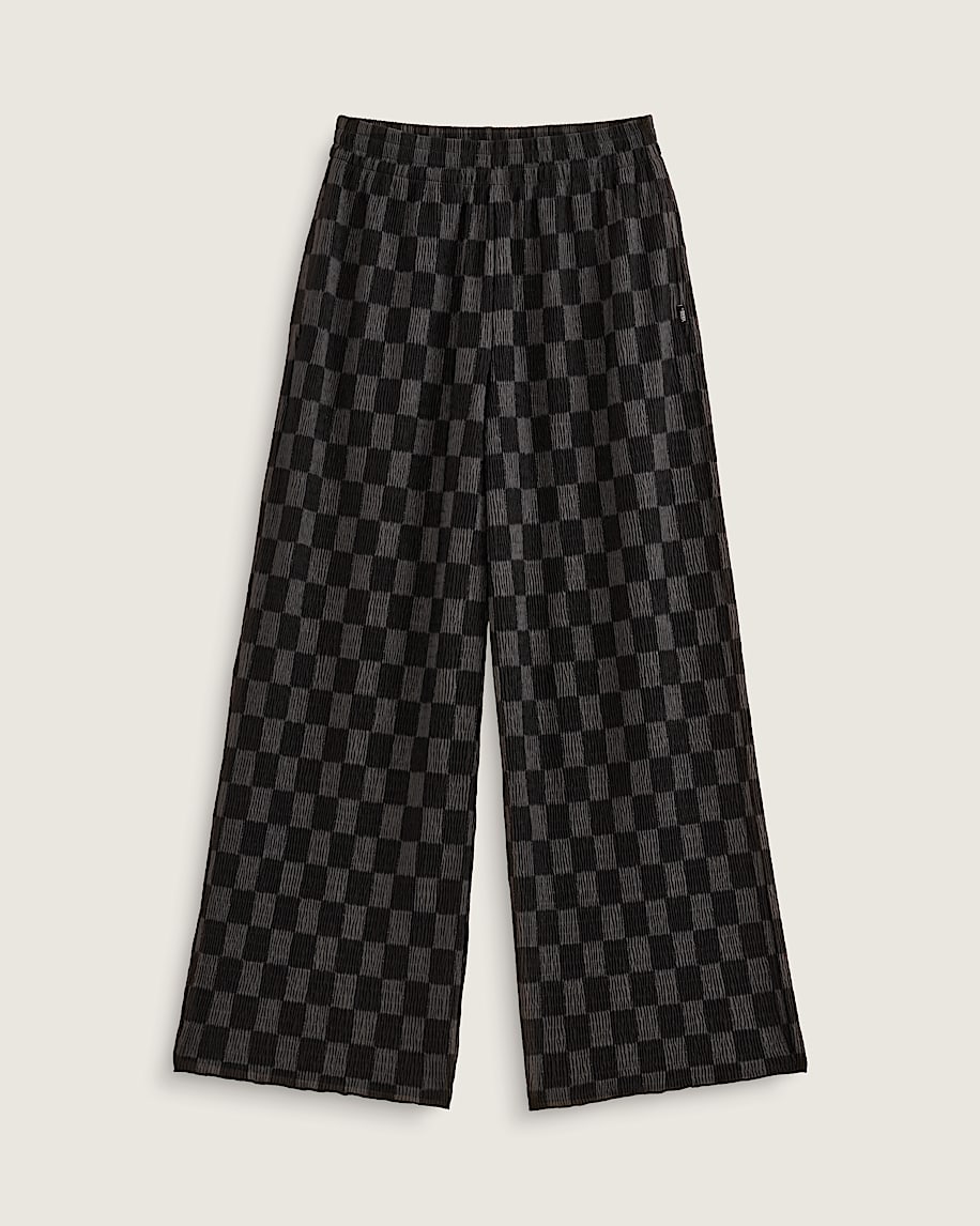 Wren Checkerboard Pants VANS Checkerboard Black  Grey FLATLAY
