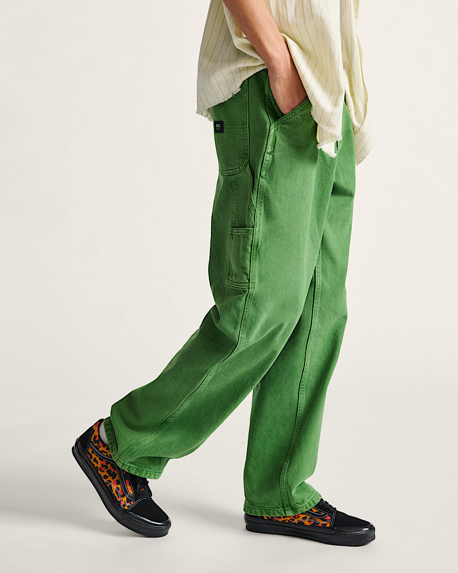 Drill Chore Carpenter Loose Denim Pants