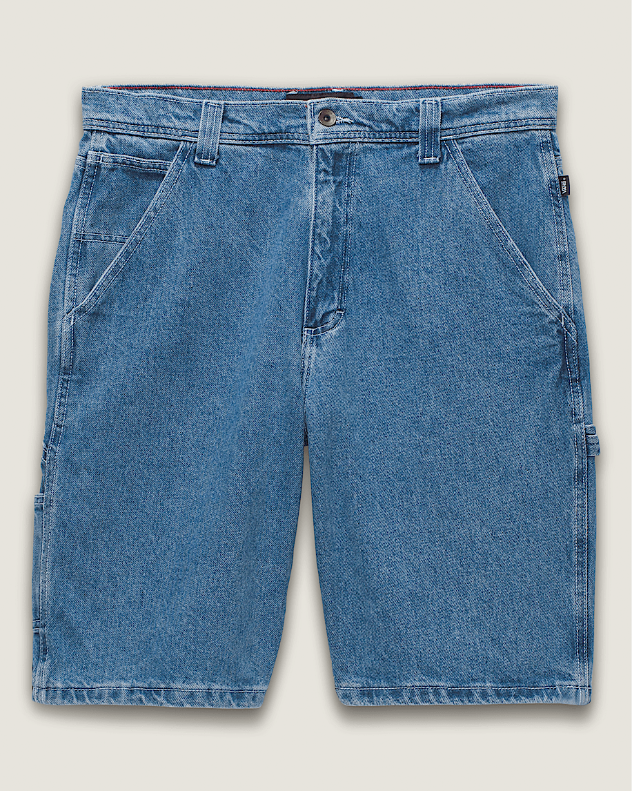Drill Chore Loose Denim Shorts - 1