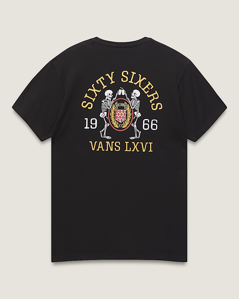 Frat LXVI Skull TShirt VANS Black FLATLAY