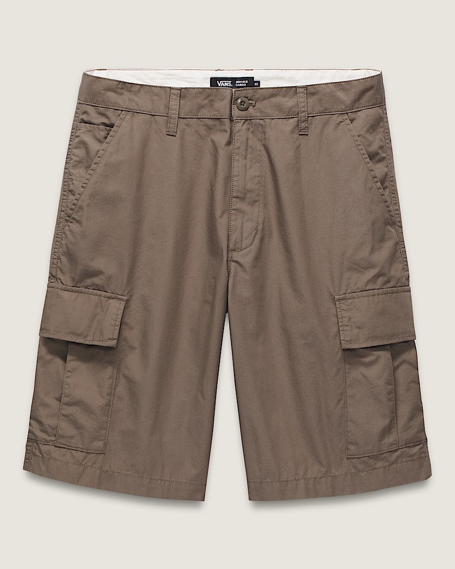 Service Cargo Loose 22 Shorts VANS Bungee Cord Brown FLATLAY
