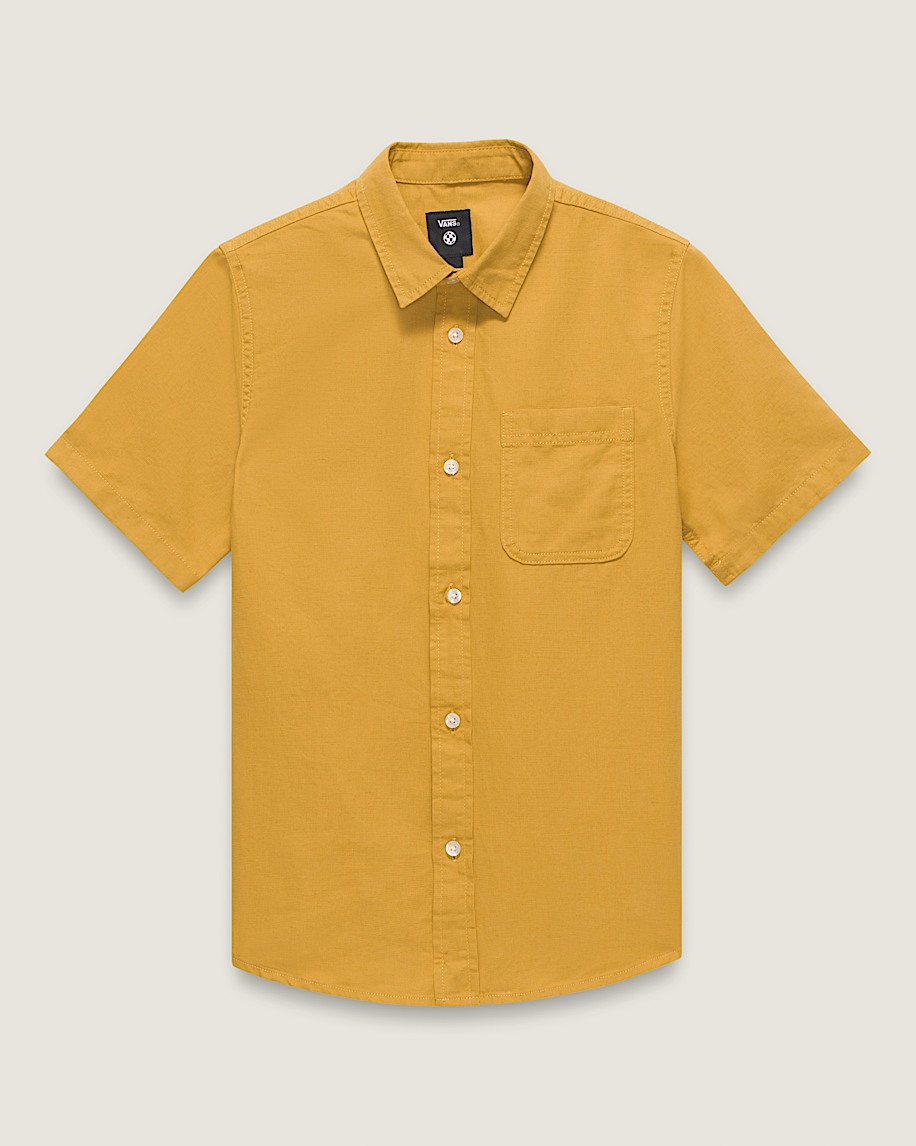 Kids Lawson Woven Shirt VANS Harvest Gold Yellow FLATLAY