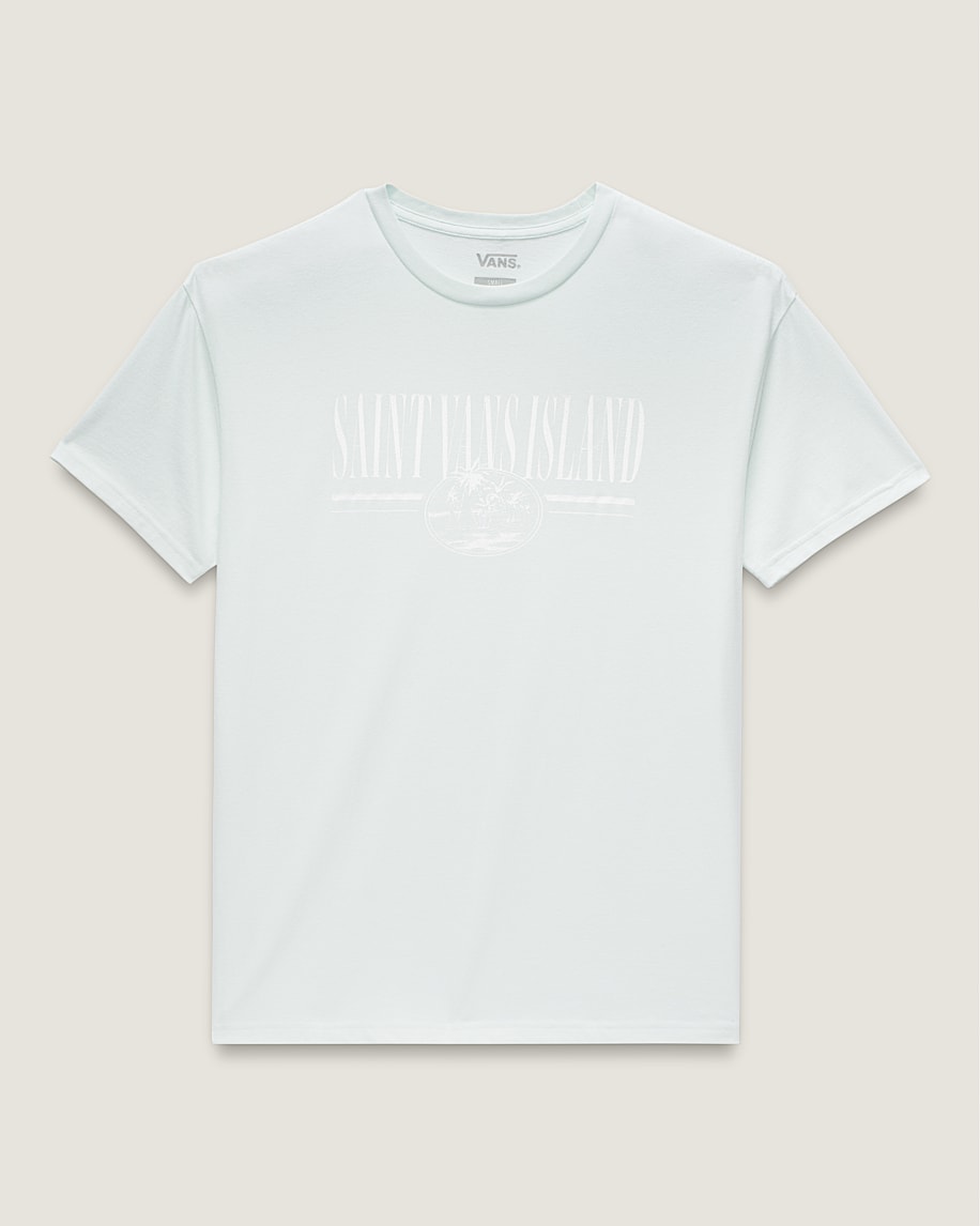 Vintage Retro Isle TShirt VANS White Mint FLATLAY